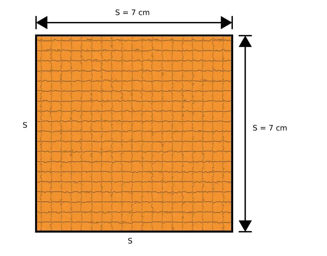 area of square sides method